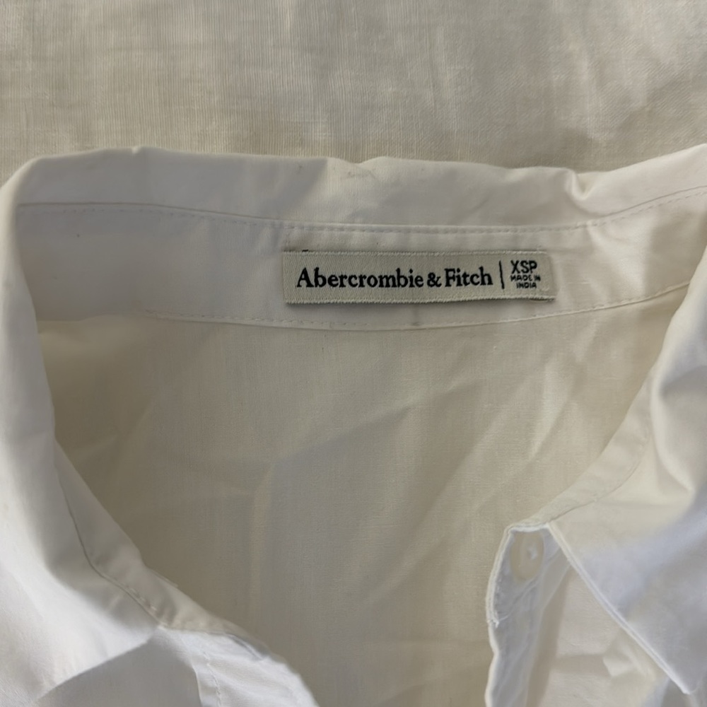 Abercrombie White Tie Shirt Dress - Picture 2 of 2